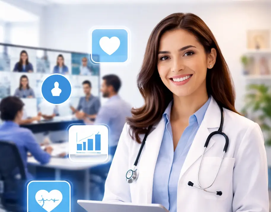 Edificio clínico moderno para caso de salud y laboratorio